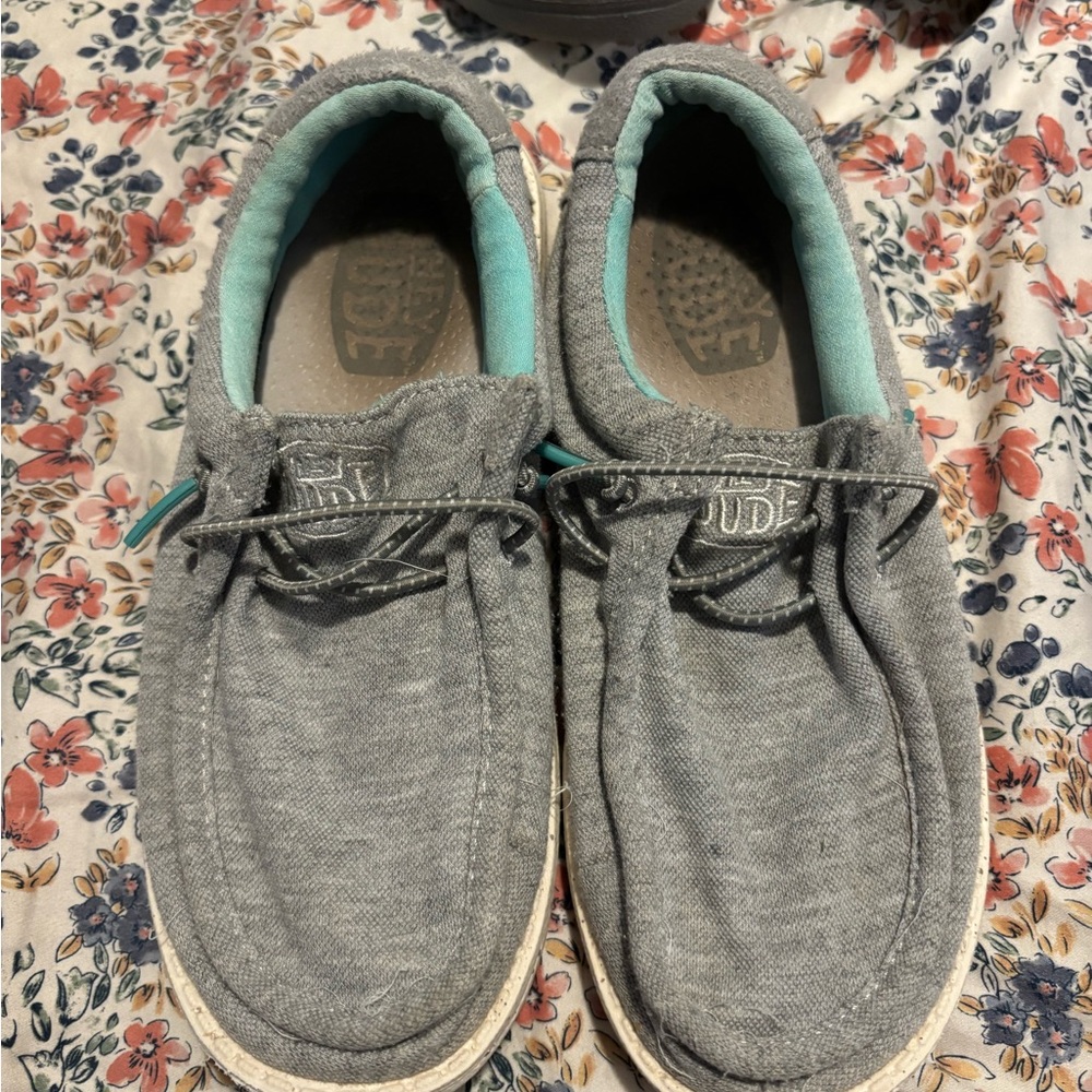 Hey Dude Gray Canvas Men's Loafers